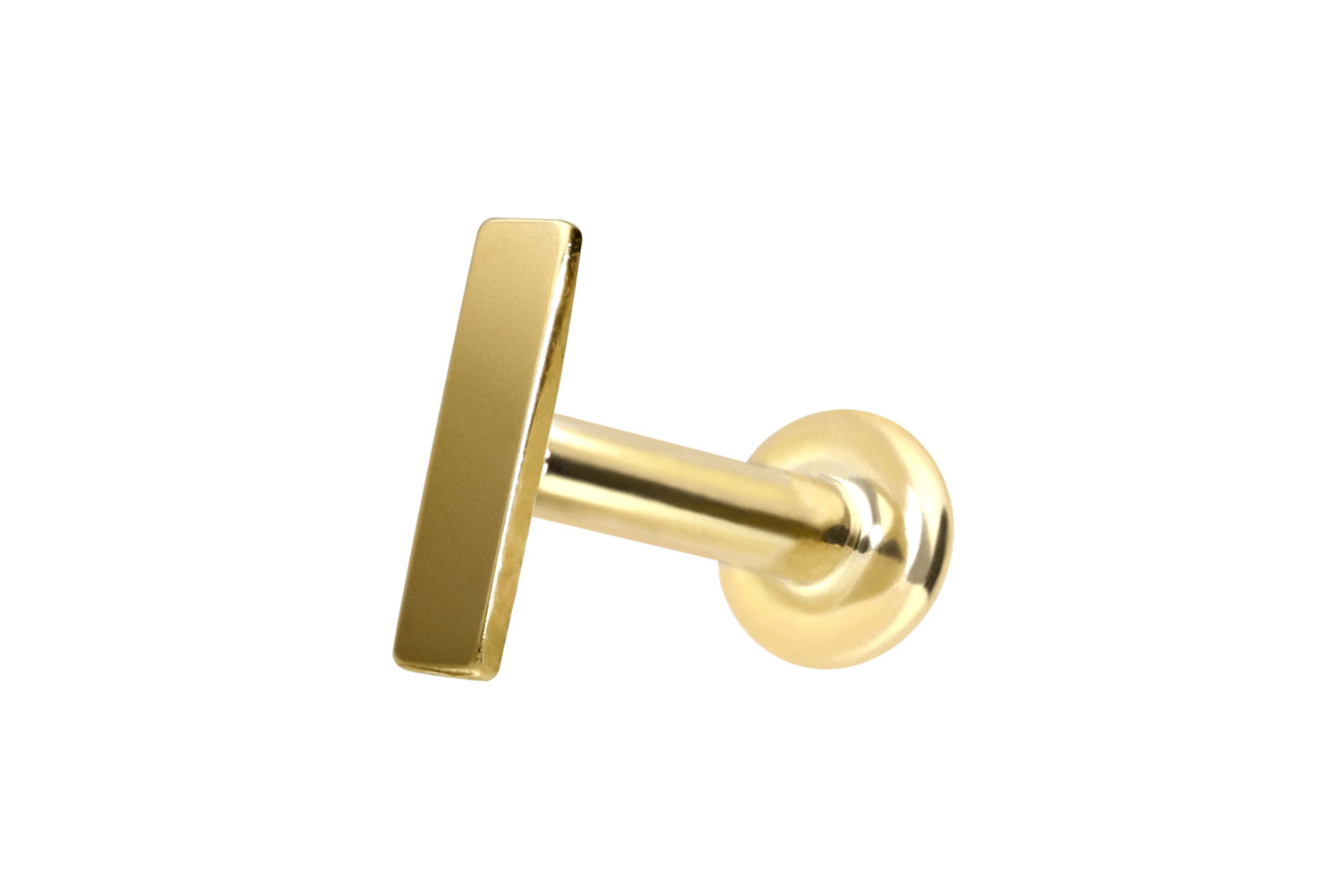 14 Karat Gold Labret Piercing mit Push Fit BALKEN